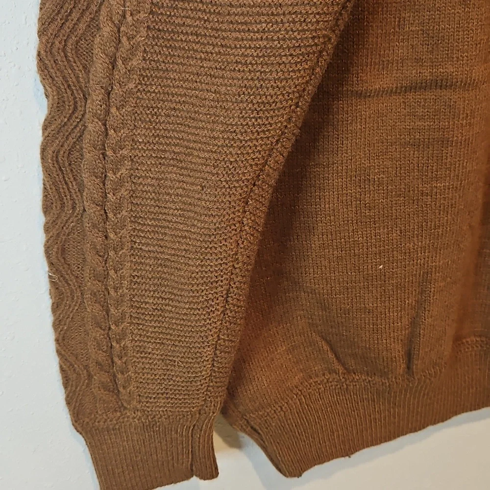 DESSO born to be free heavy knit high neck sweater sz.XL wool blend cable knit